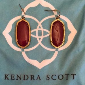 Kendra Scott Maroon Jade Elle Earrings